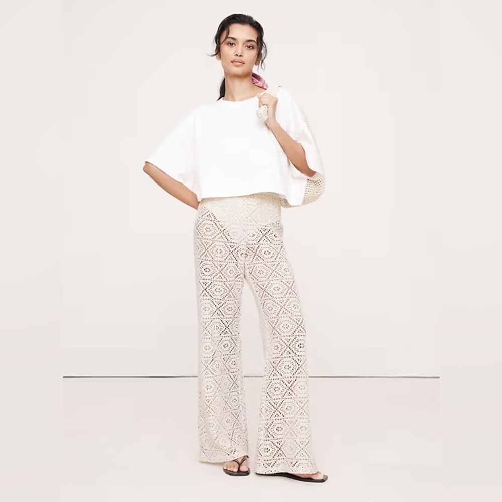 Banana Republic Flared Italian Lace Beach Pant